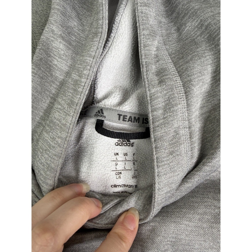 Adidas Climawarm Pullover Hoodie Men's Size Large Gray - Picture 5 of 10